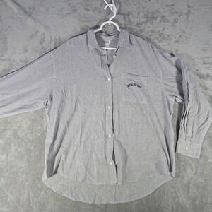 BDG Button-Up Shirt Striped Long Sleeve‎ Casual Top Urban Outfitters S